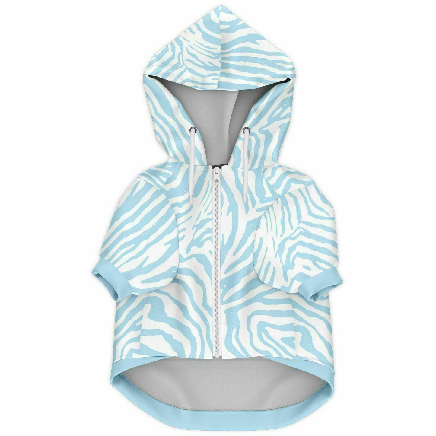 BABY-BLUE ZEBRA DOG HOODIE