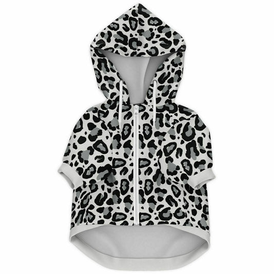 MONOCHROME LEOPARD DOG HOODIE