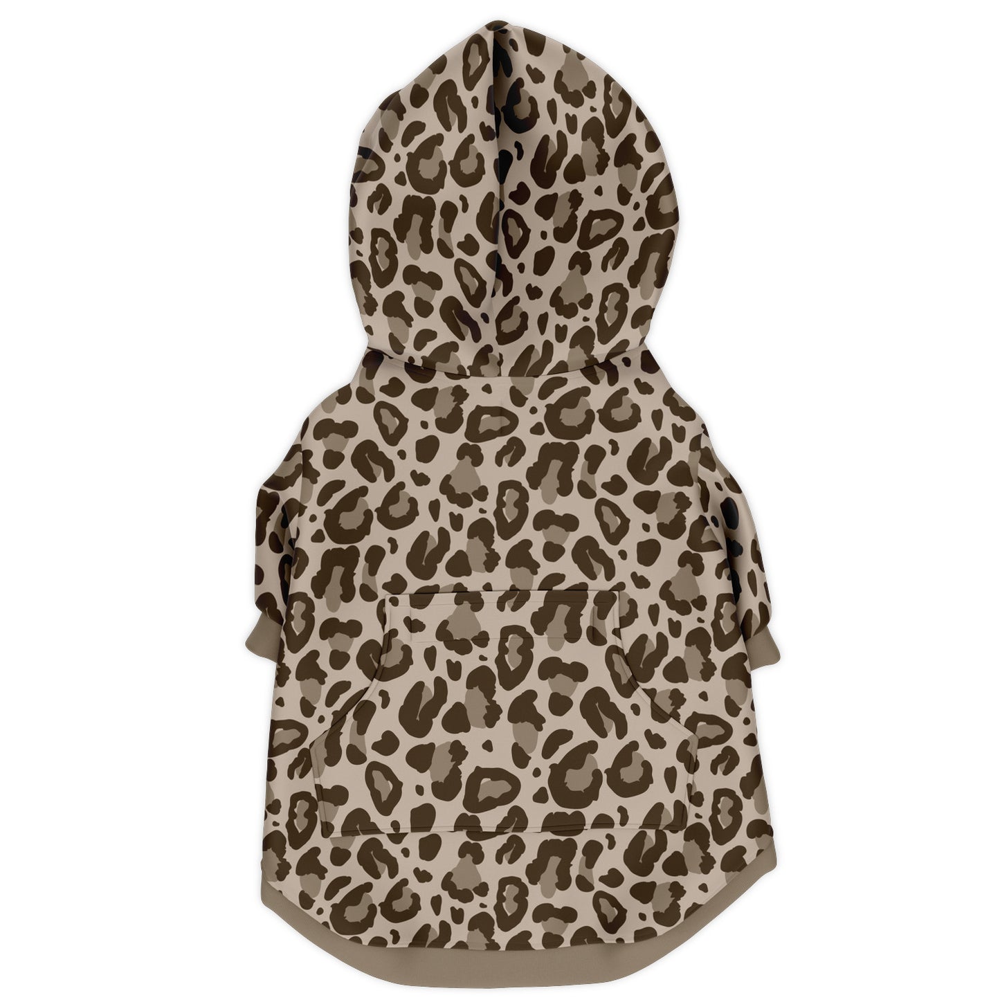 SEPIA LEOPARD DOG HOODIE