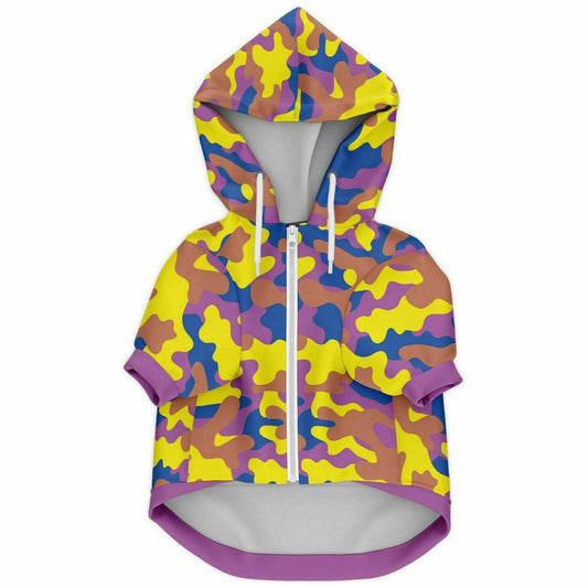 BERRY-BURST CAMO DOG HOODIE