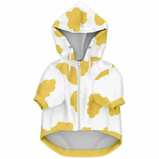 YELLOW COW DOG HOODIE