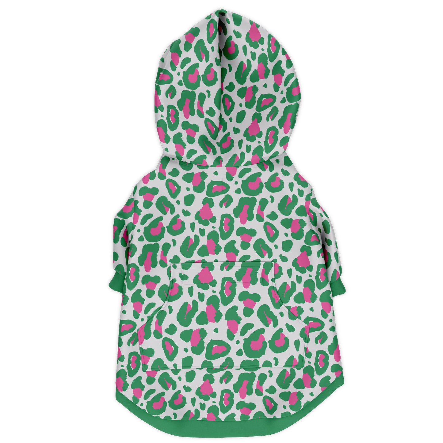 PINK-PEA LEOPARD DOG HOODIE