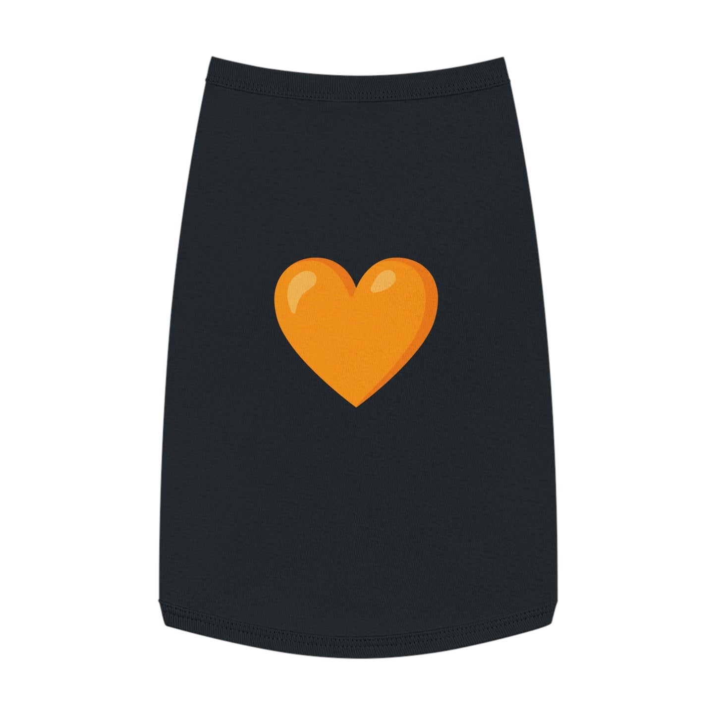 ORANGE HEART EMOJI DOG T-SHIRT