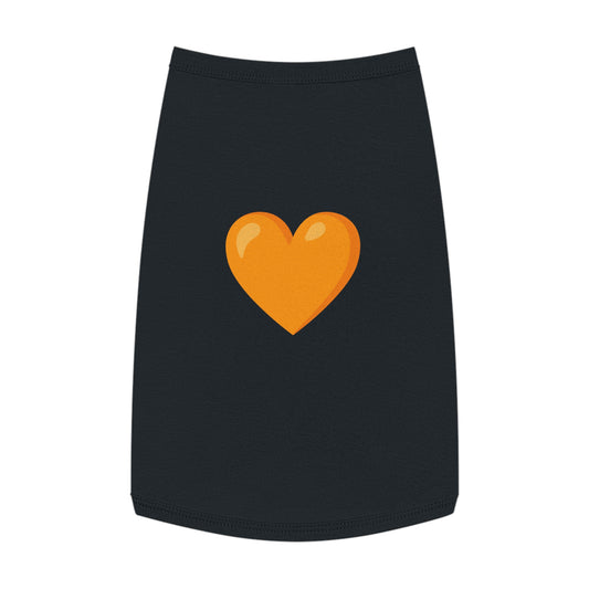 ORANGE HEART EMOJI DOG T-SHIRT