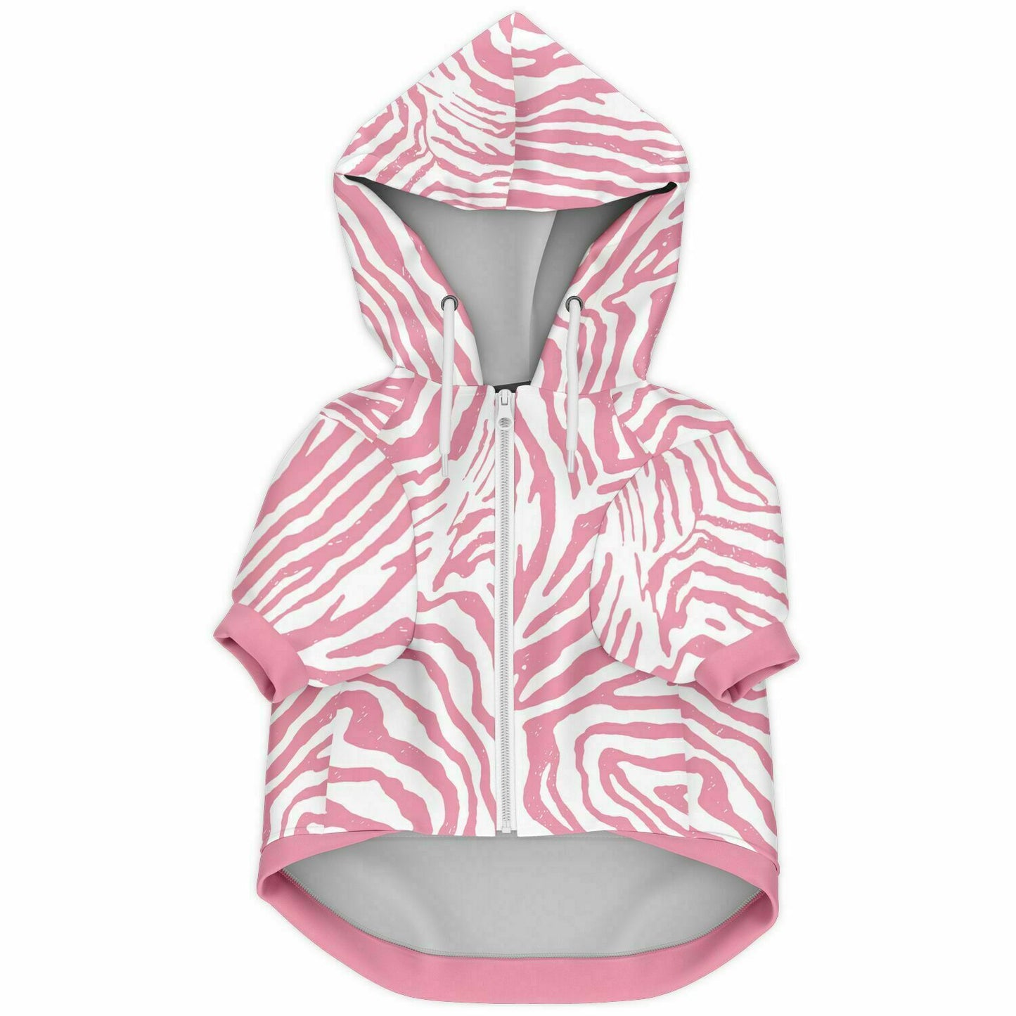 PRETTY-PINK ZEBRA DOG HOODIE