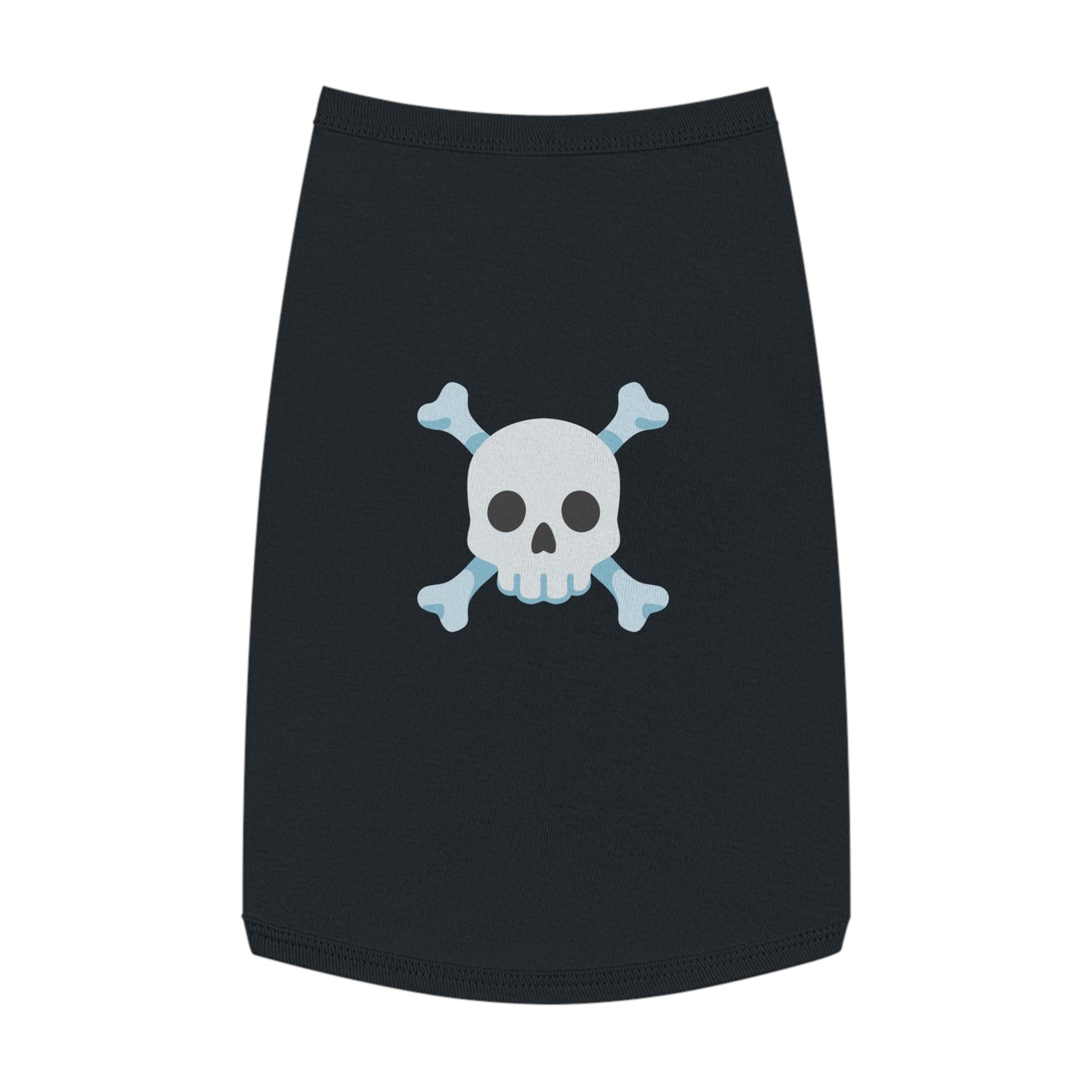 SKULL & CROSS BONES EMOJI DOG T-SHIRT