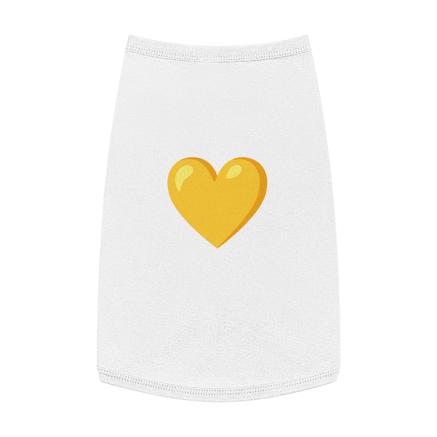 YELLOW HEART EMOJI DOG T-SHIRT