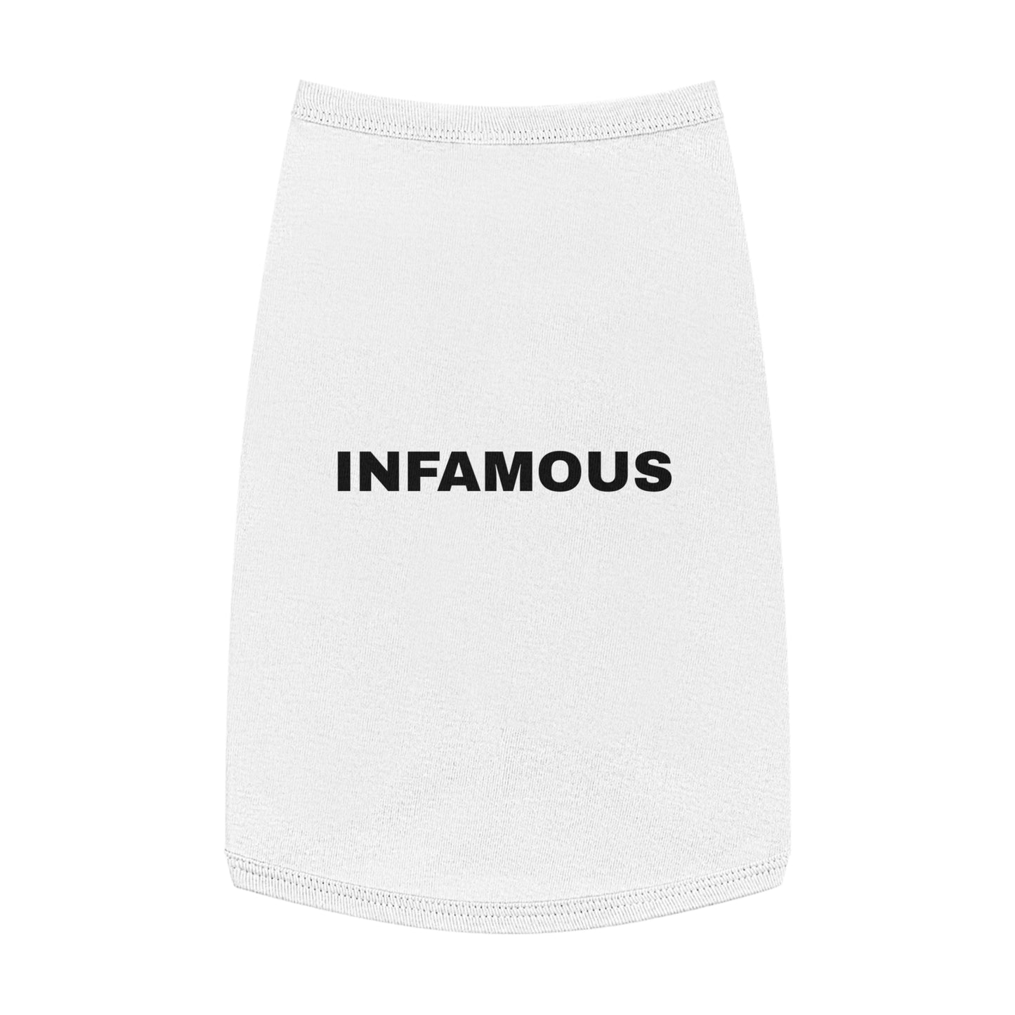 INFAMOUS (BLACK TEXT) DOG T-SHIRT