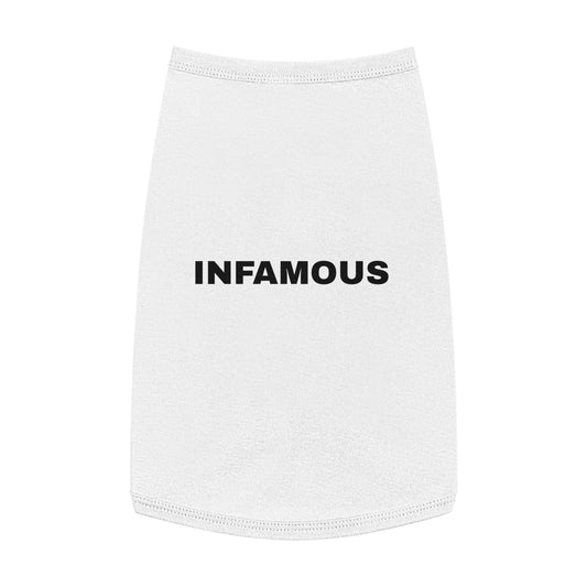 INFAMOUS (BLACK TEXT) DOG T-SHIRT