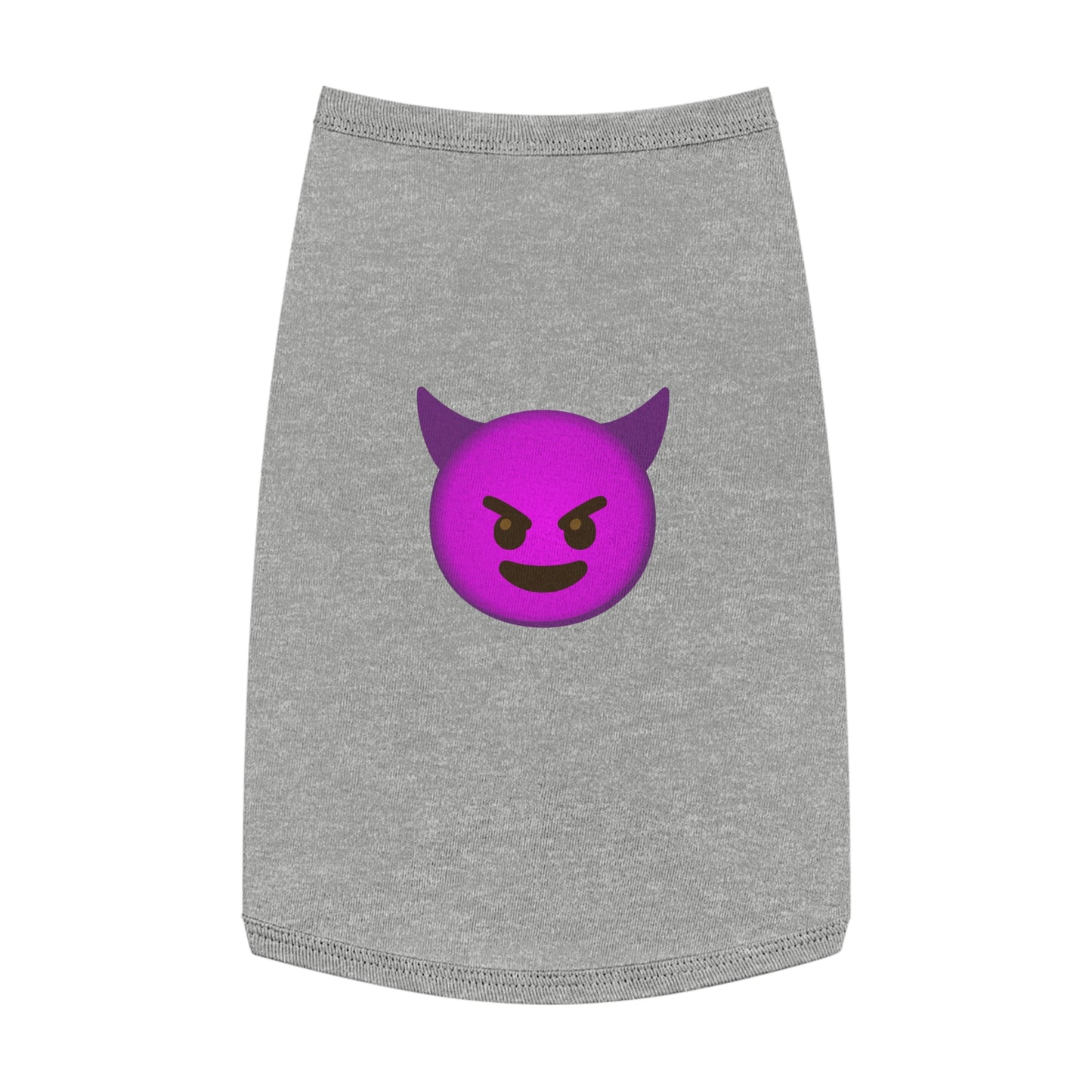 CHEEKY DEVIL EMOJI DOG T-SHIRT