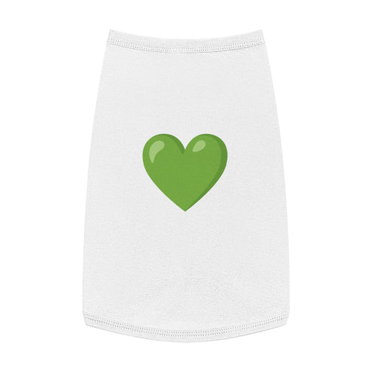 GREEN HEART EMOJI DOG T-SHIRT