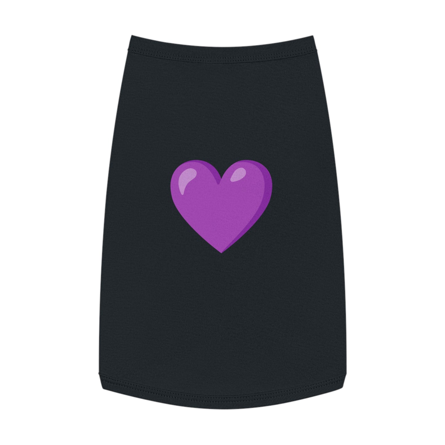 PURPLE HEART EMOJI DOG T-SHIRT