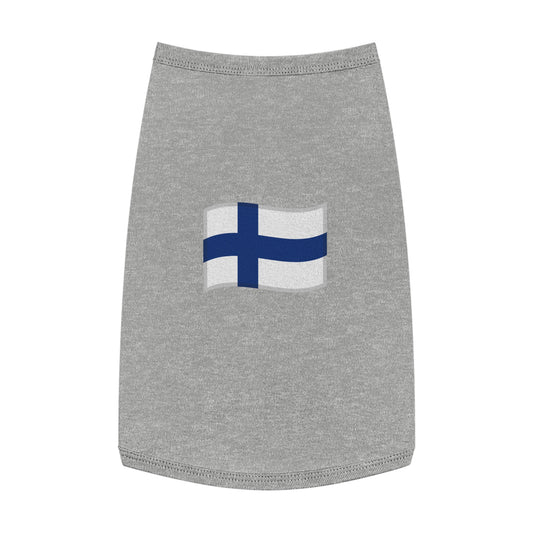 FINLAND FLAG EMOJI DOG T-SHIRT