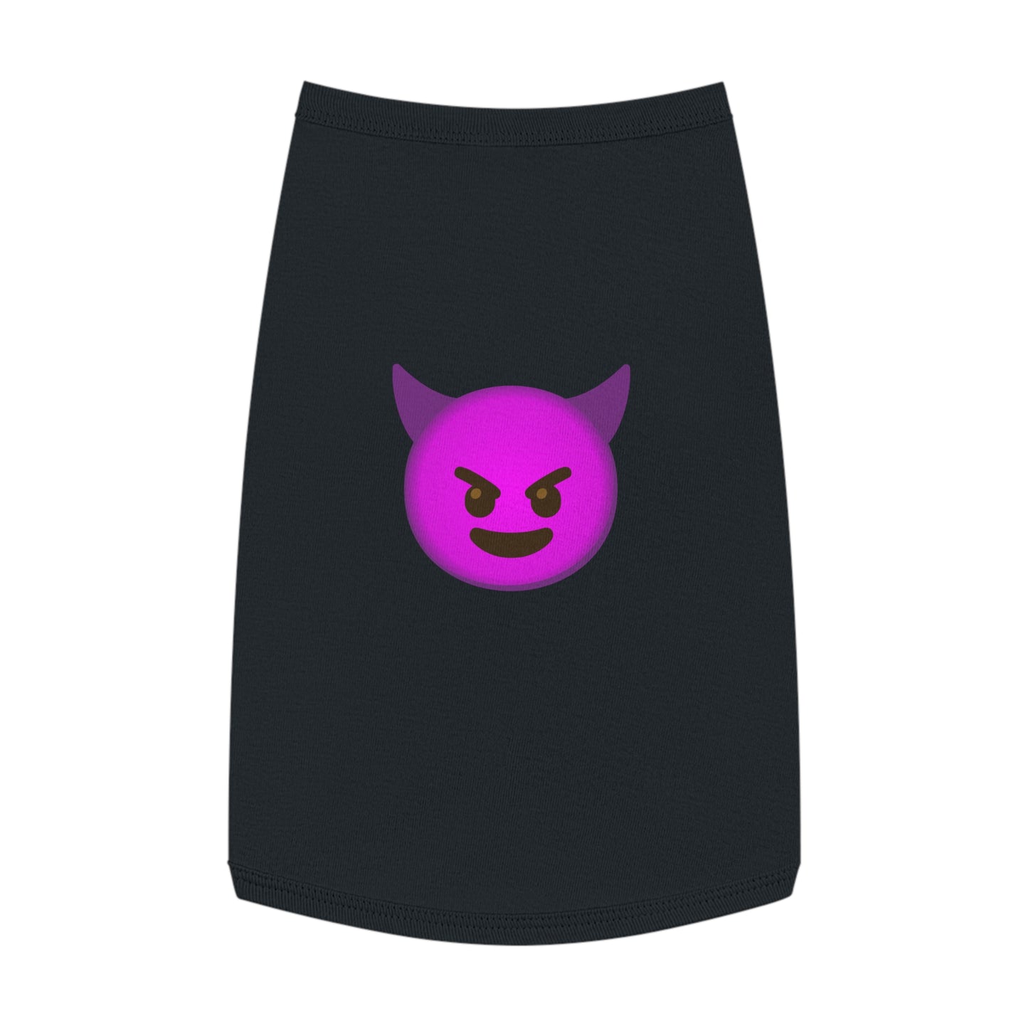 CHEEKY DEVIL EMOJI DOG T-SHIRT