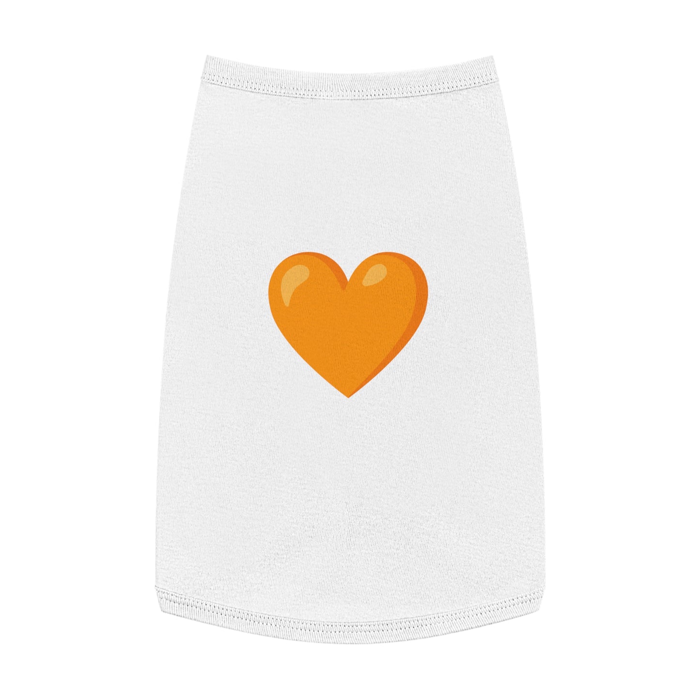 ORANGE HEART EMOJI DOG T-SHIRT