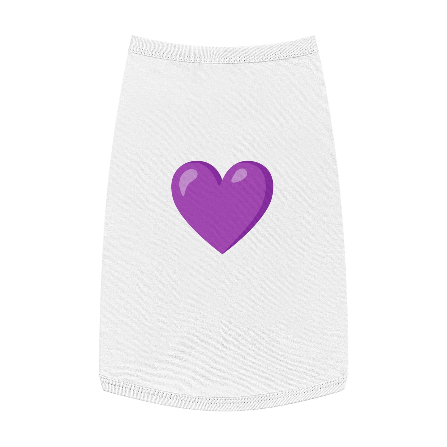 PURPLE HEART EMOJI DOG T-SHIRT