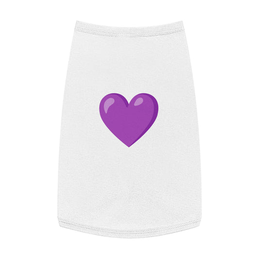 PURPLE HEART EMOJI DOG T-SHIRT