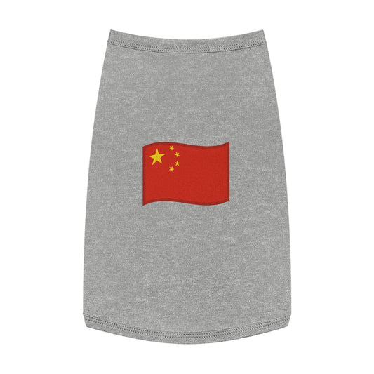 CHINA FLAG EMOJI DOG T-SHIRT