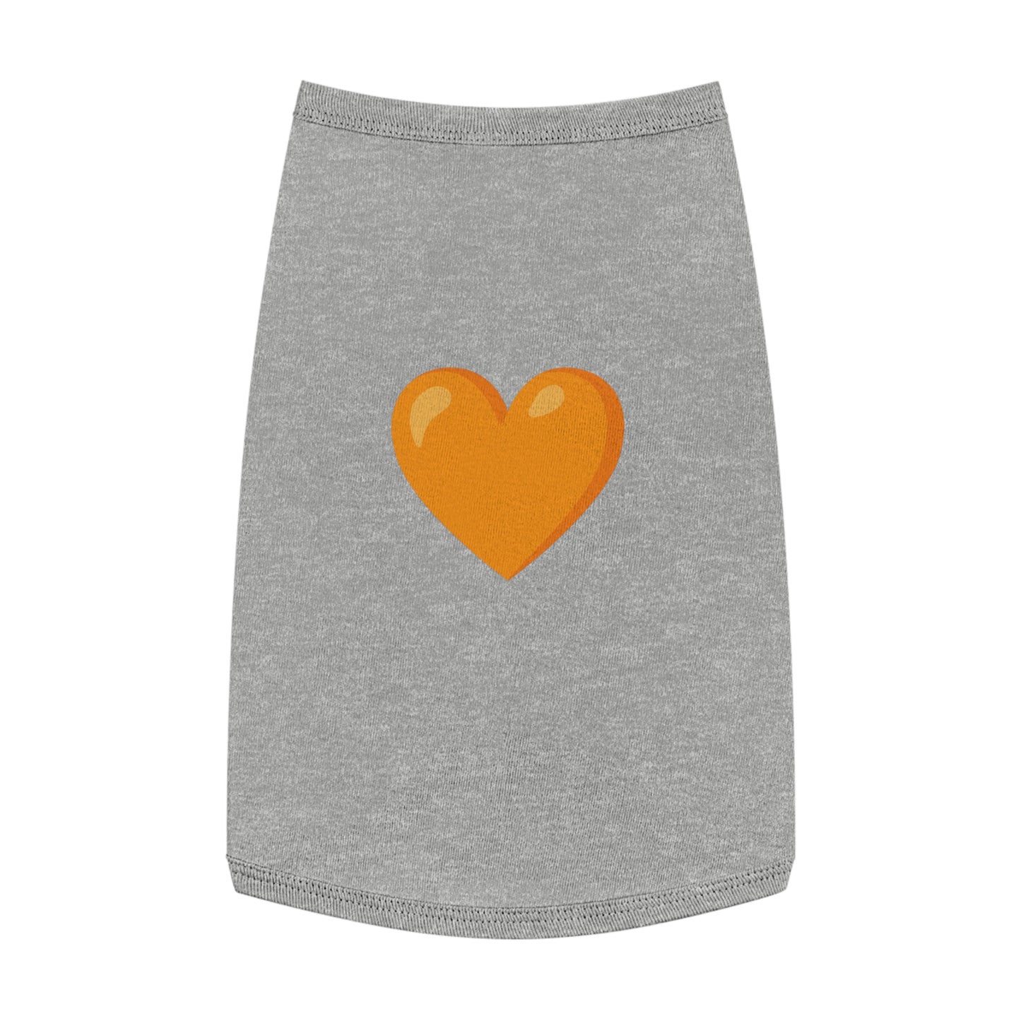 ORANGE HEART EMOJI DOG T-SHIRT