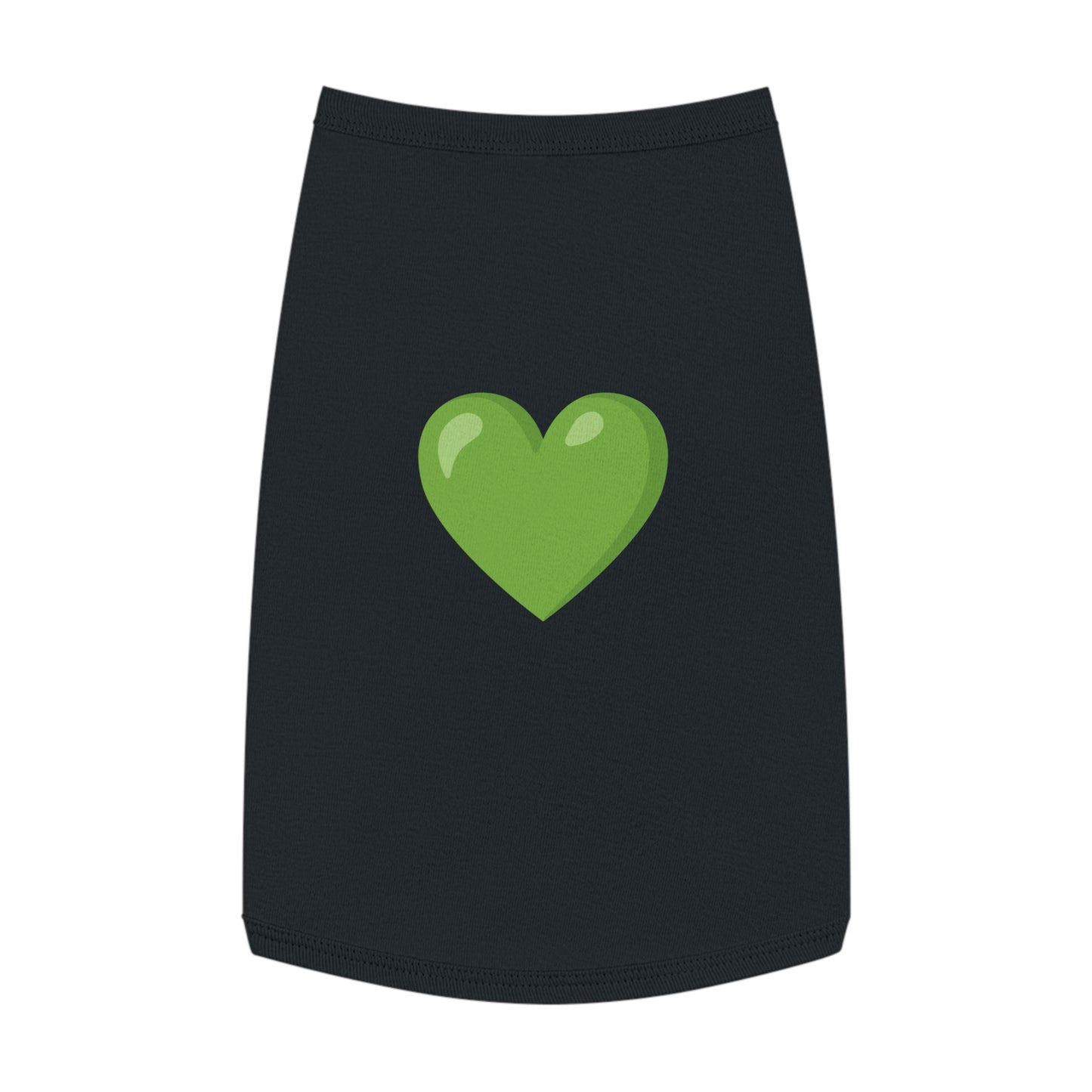 GREEN HEART EMOJI DOG T-SHIRT