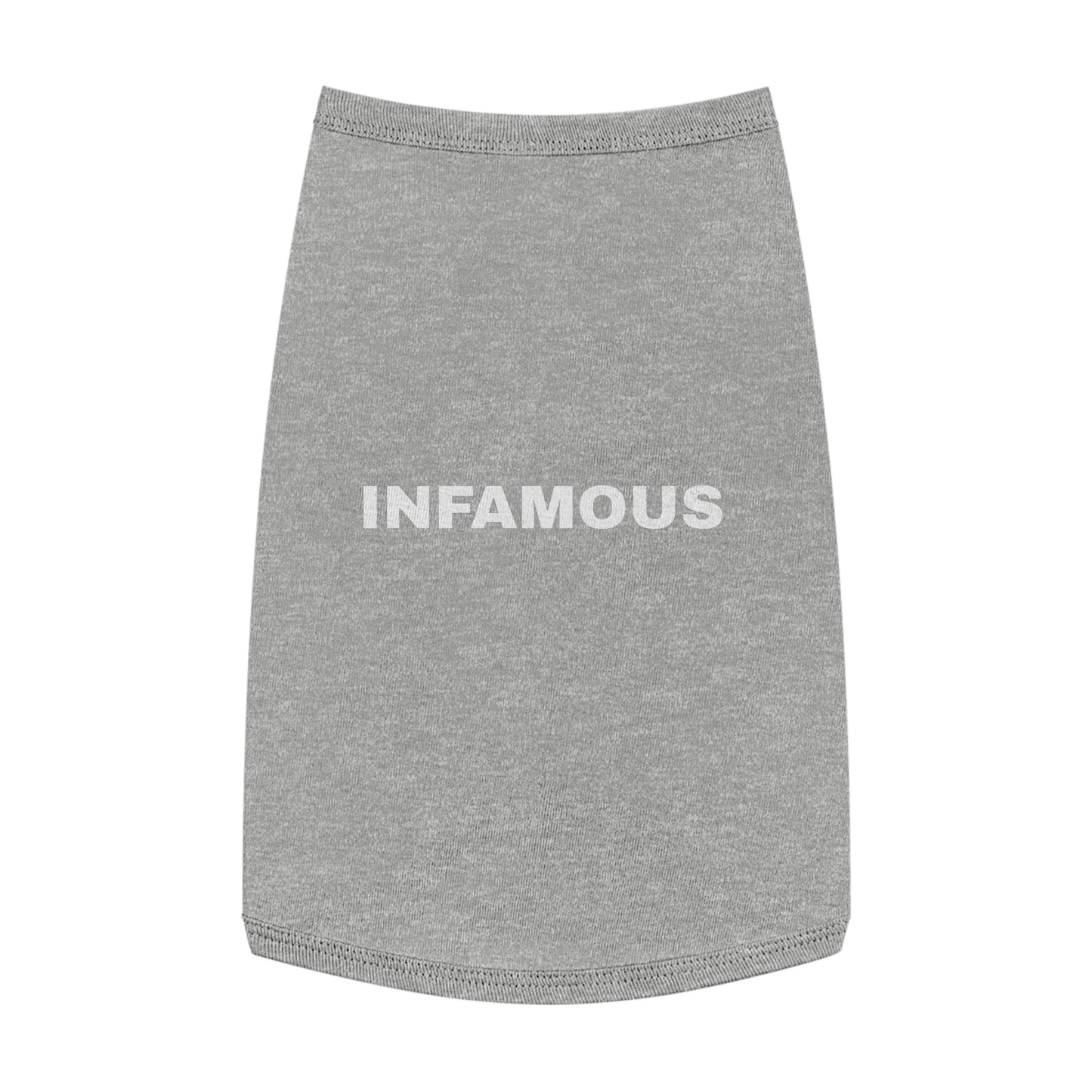 INFAMOUS (WHITE TEXT) DOG T-SHIRT