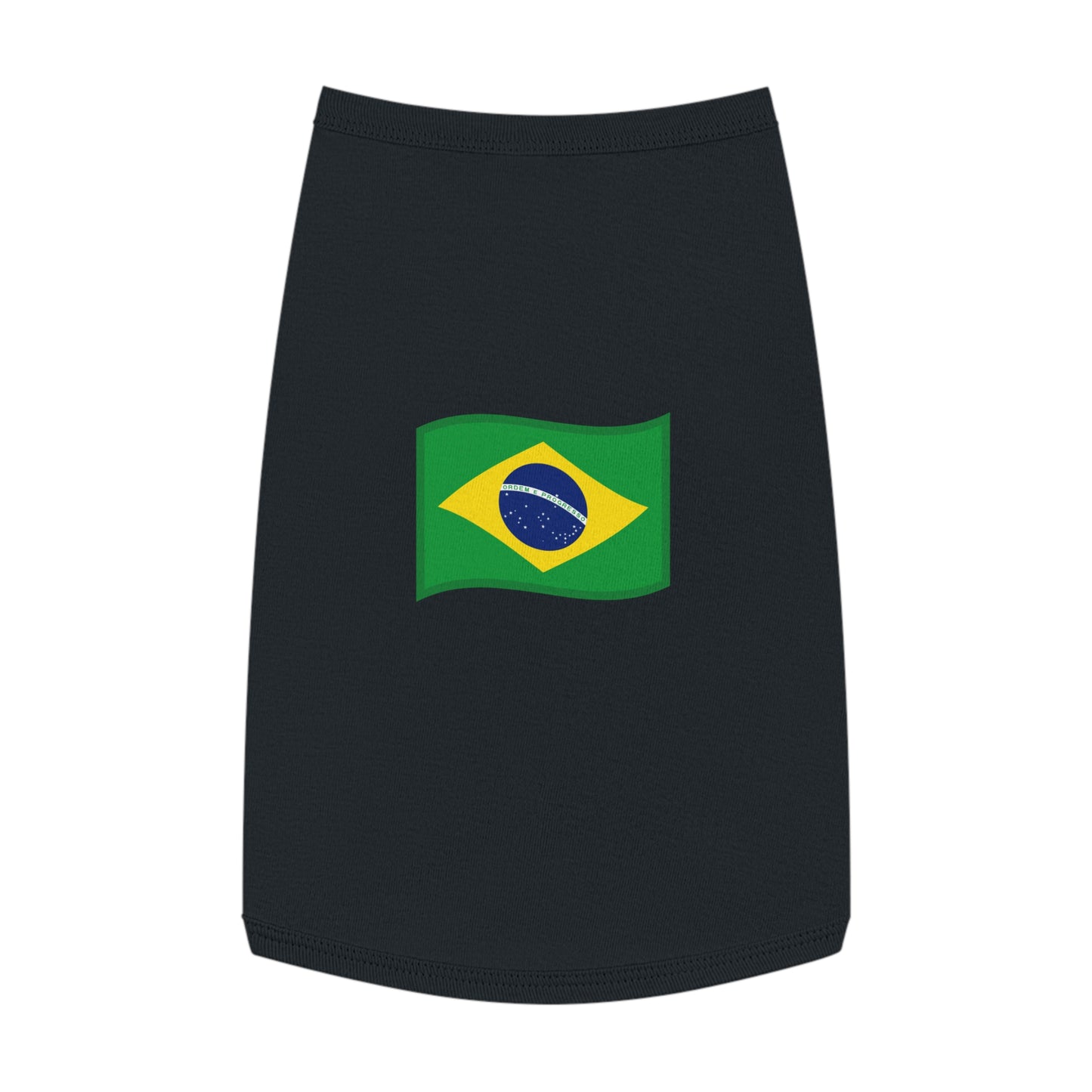 BRAZIL FLAG EMOJI DOG T-SHIRT