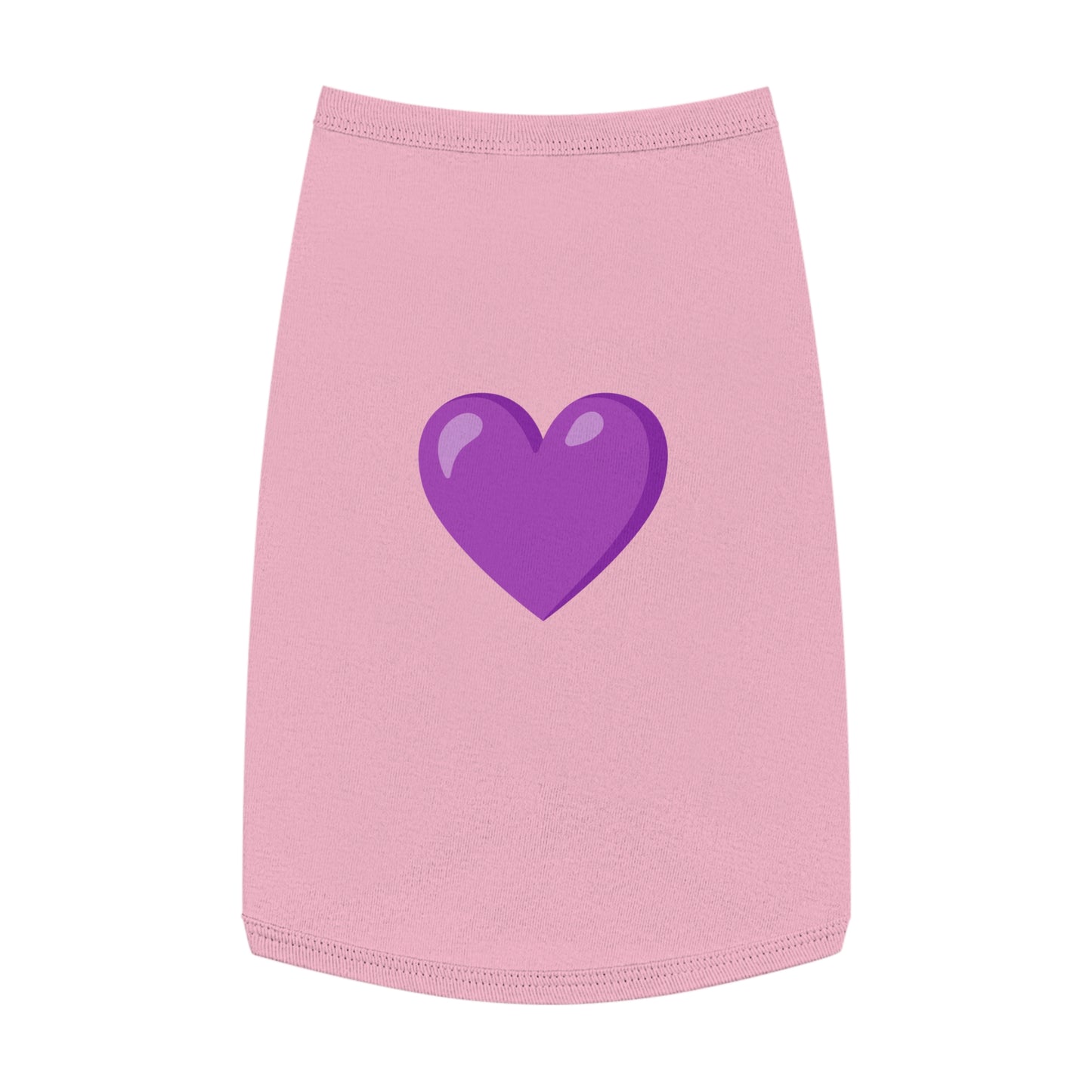 PURPLE HEART EMOJI DOG T-SHIRT