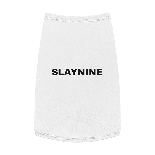 SLAYNINE (BLACK TEXT) DOG T-SHIRT