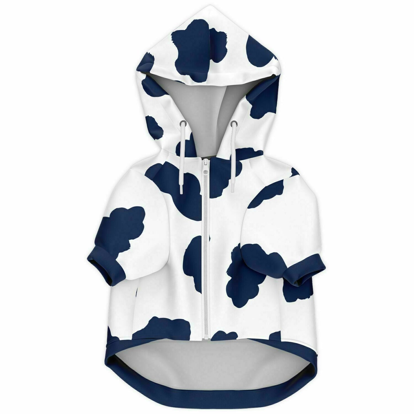 NAVY COW DOG HOODIE