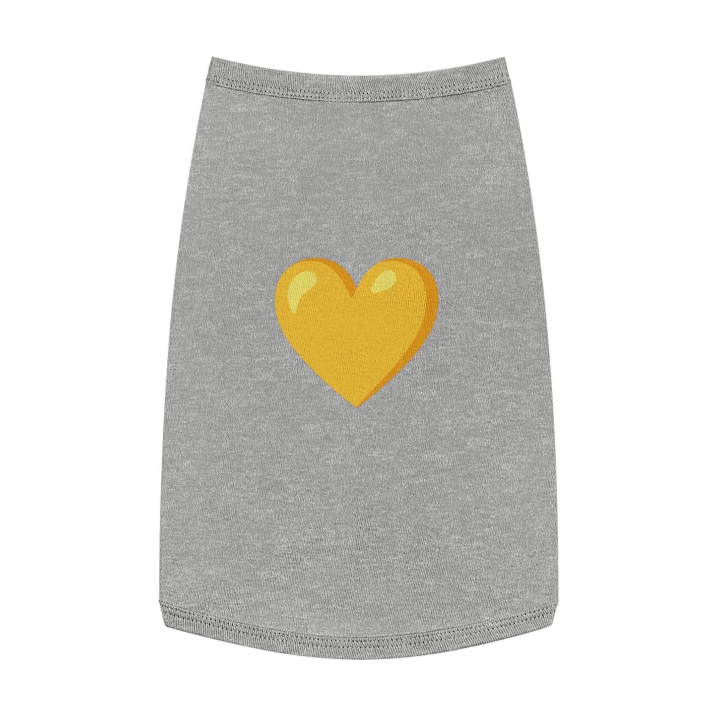 YELLOW HEART EMOJI DOG T-SHIRT