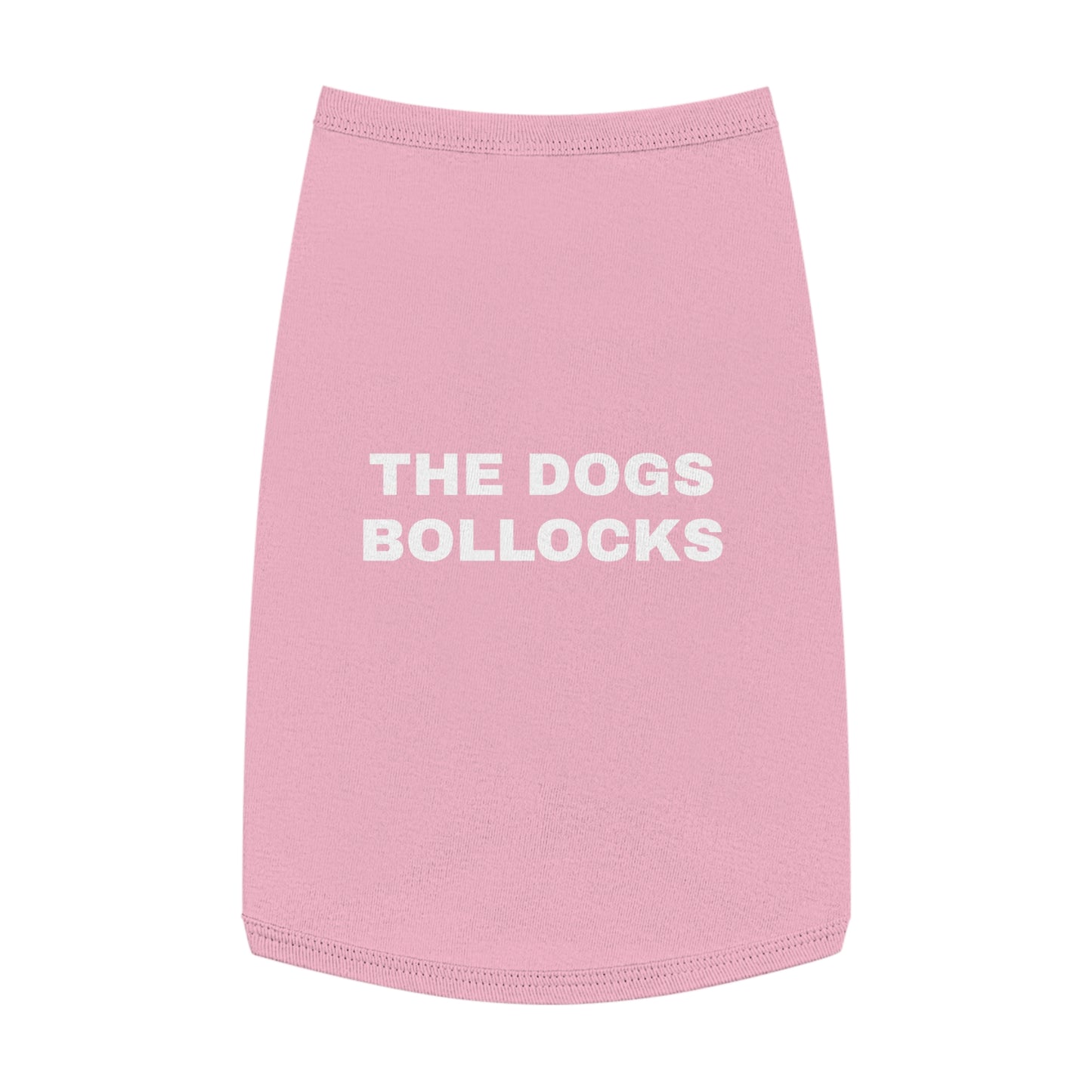 THE DOGS BOLLOCKS (WHITE TEXT) DOG T-SHIRT