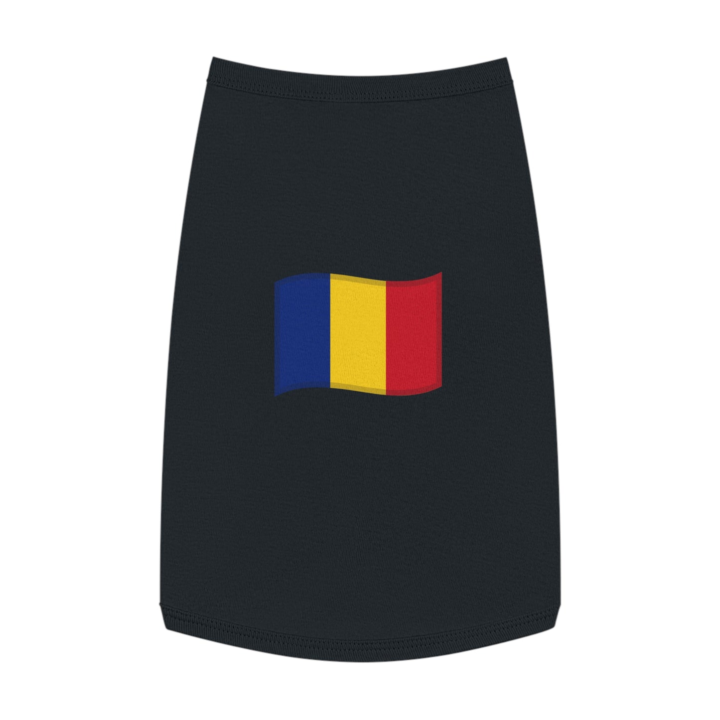 ROMANIA FLAG EMOJI DOG T-SHIRT