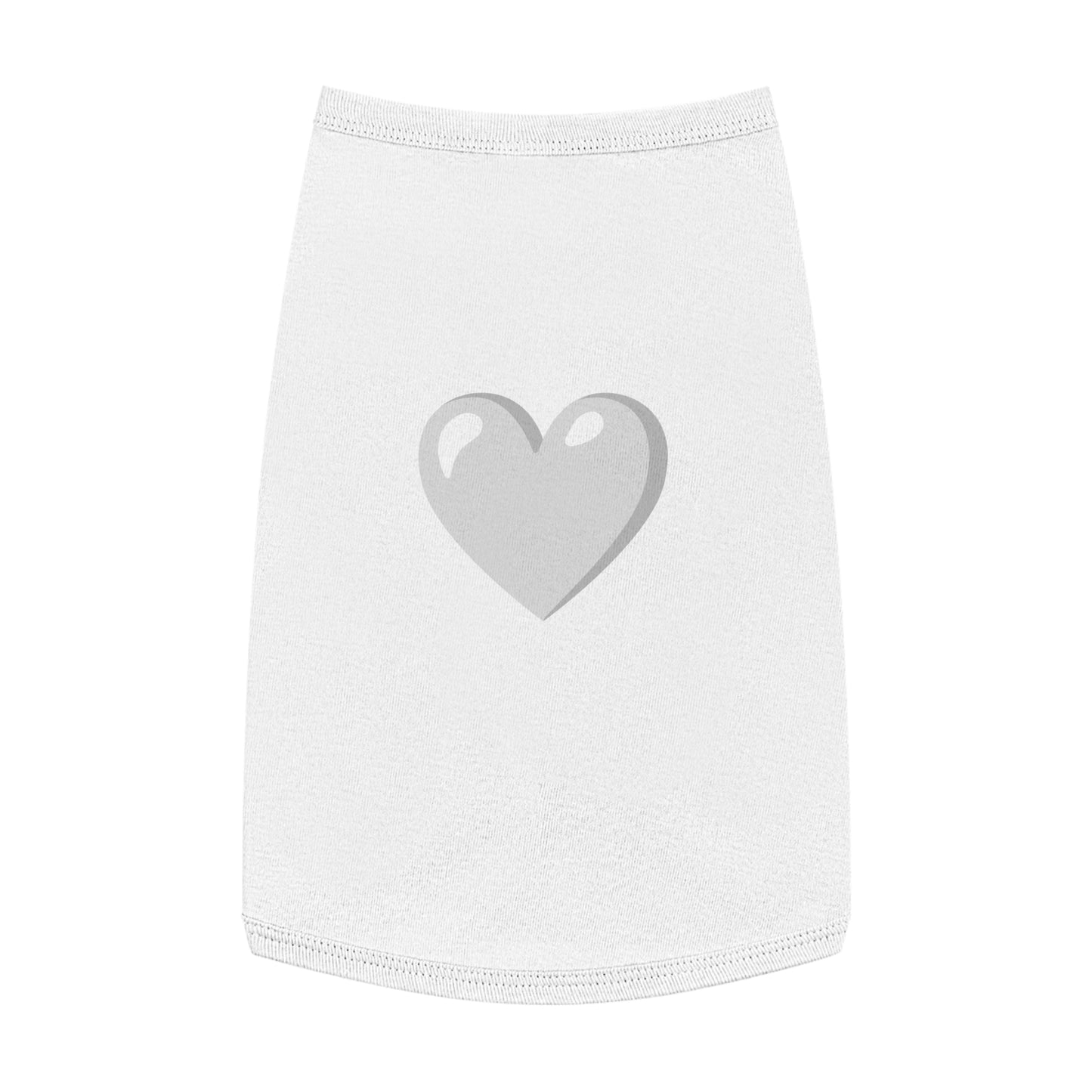 WHITE HEART EMOJI DOG T-SHIRT