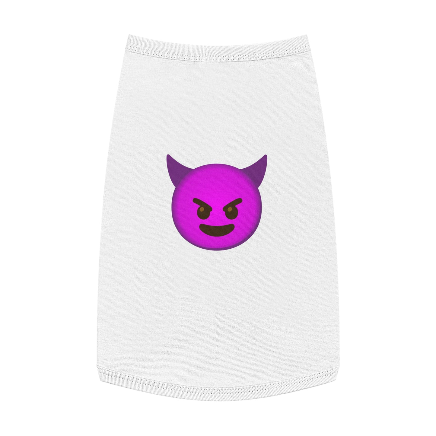 CHEEKY DEVIL EMOJI DOG T-SHIRT