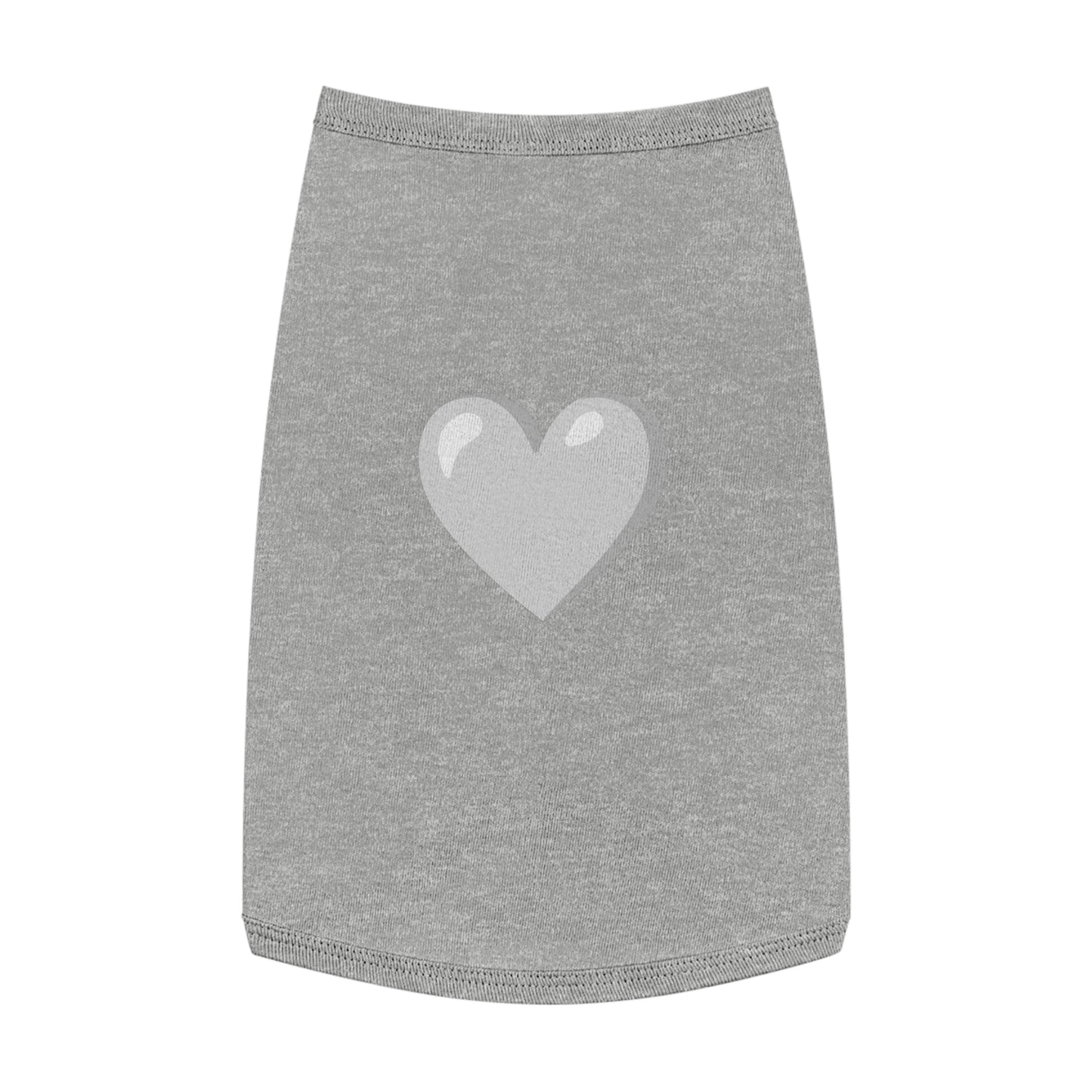 WHITE HEART EMOJI DOG T-SHIRT