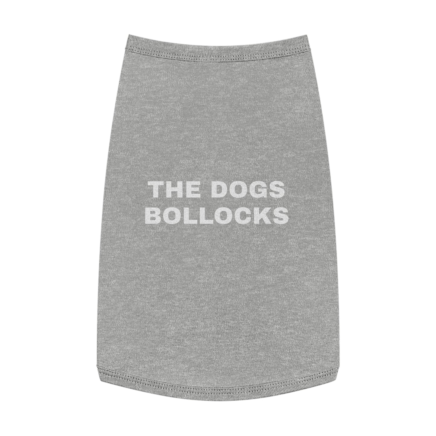 THE DOGS BOLLOCKS (WHITE TEXT) DOG T-SHIRT