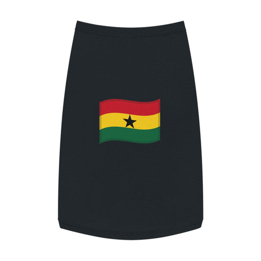 GHANA FLAG EMOJI DOG T-SHIRT