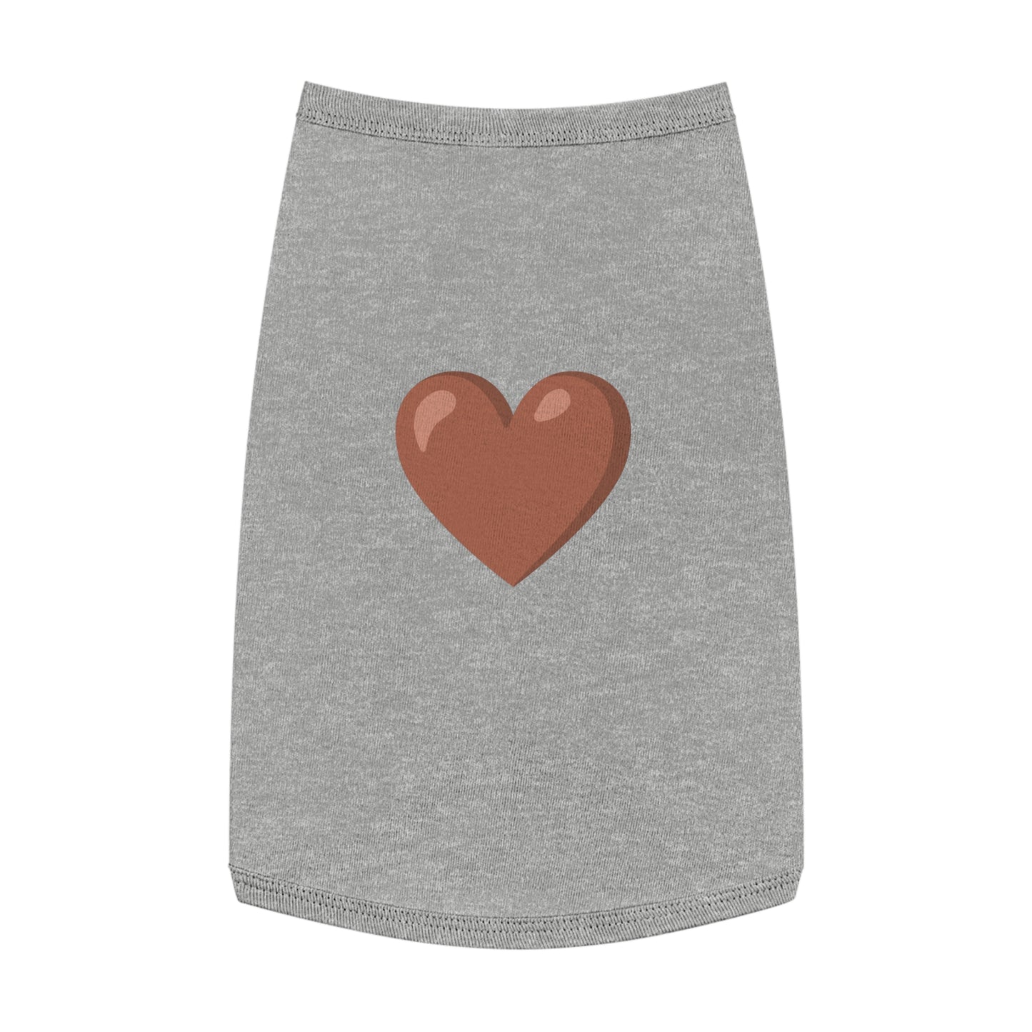 BROWN HEART EMOJI DOG T-SHIRT