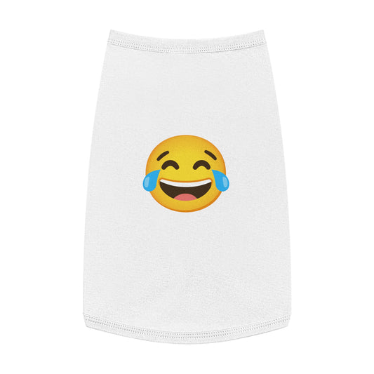 LAUGHING EMOJI DOG T-SHIRT