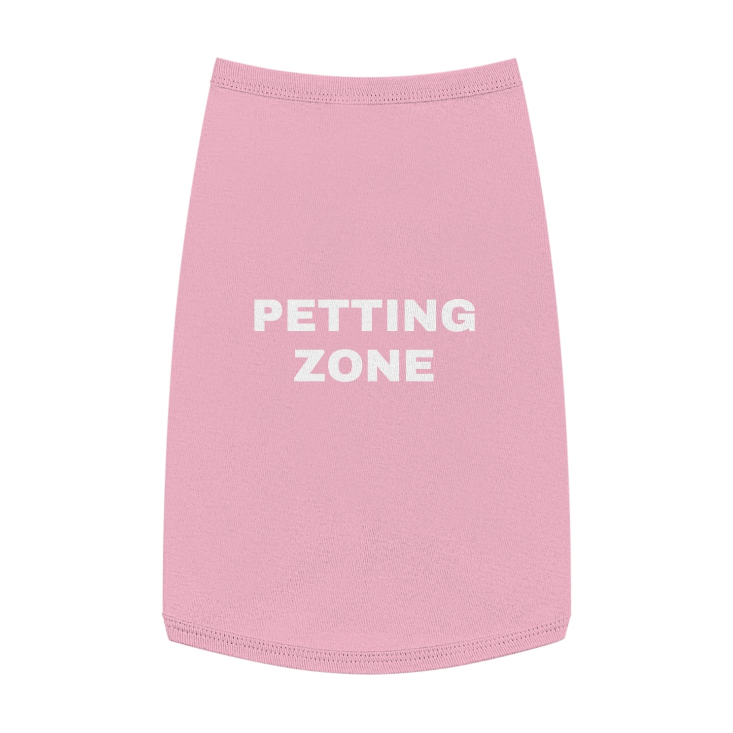 PETTING ZONE (WHITE TEXT) DOG T-SHIRT