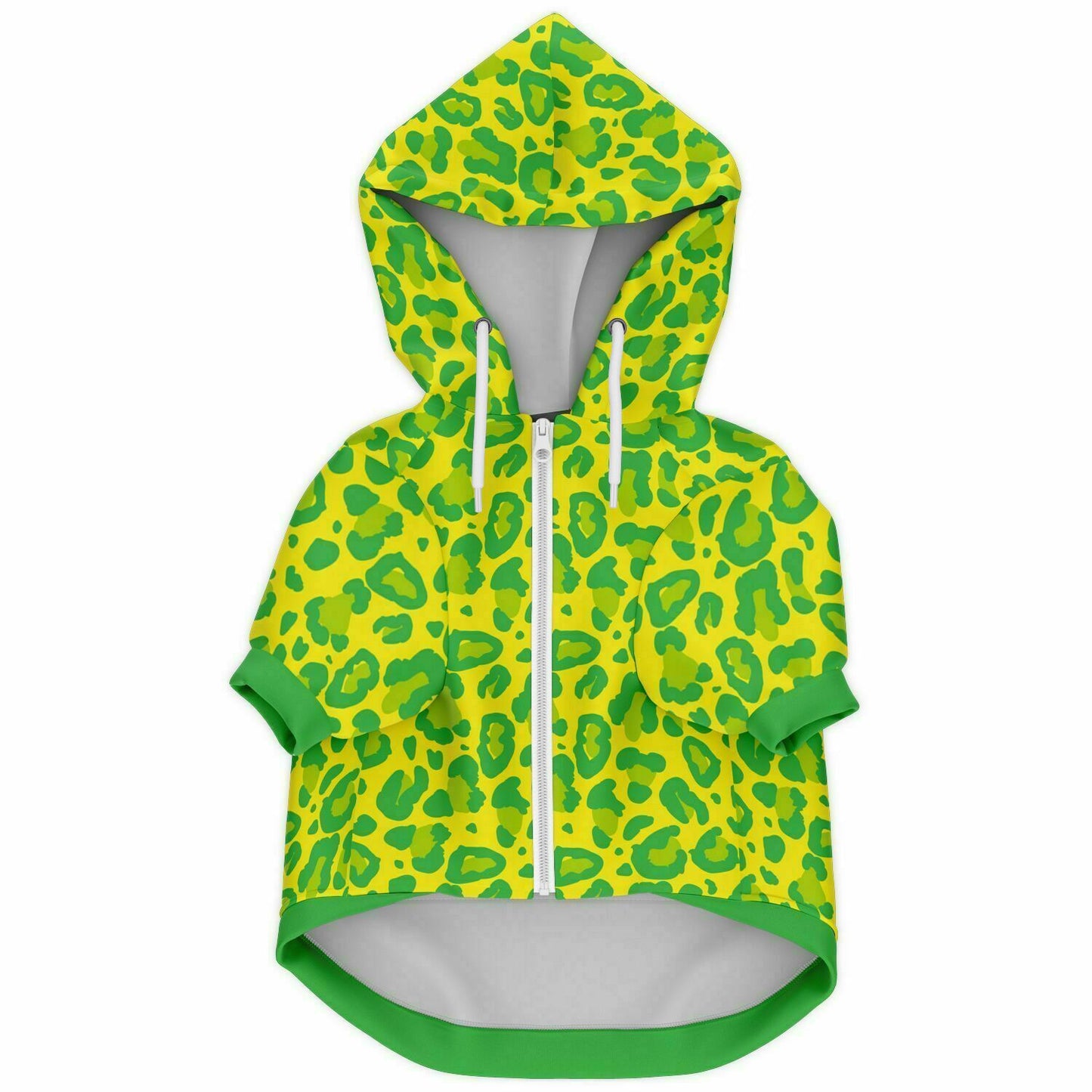 LUMINOUS-GREEN LEOPARD DOG HOODIE