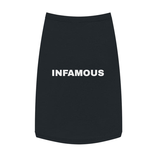 INFAMOUS (WHITE TEXT) DOG T-SHIRT