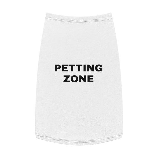 PETTING ZONE (BLACK TEXT) DOG T-SHIRT