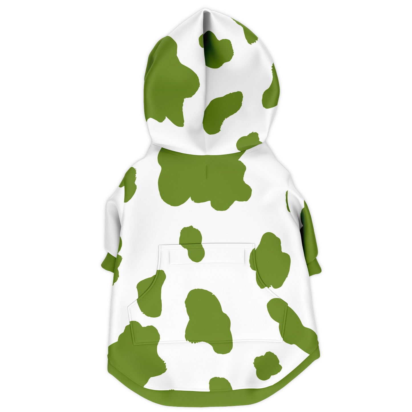 OLIVE-GREEN COW DOG HOODIE