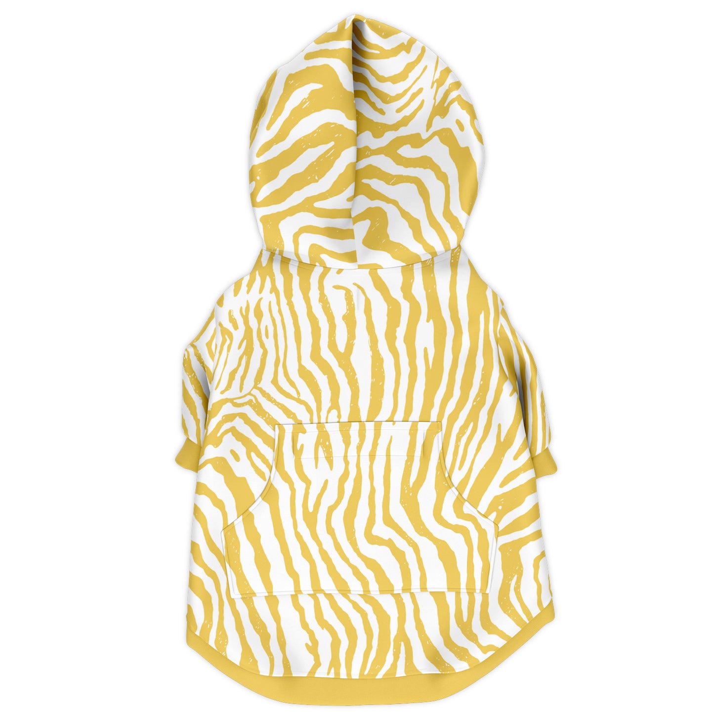 YELLOW ZEBRA DOG HOODIE