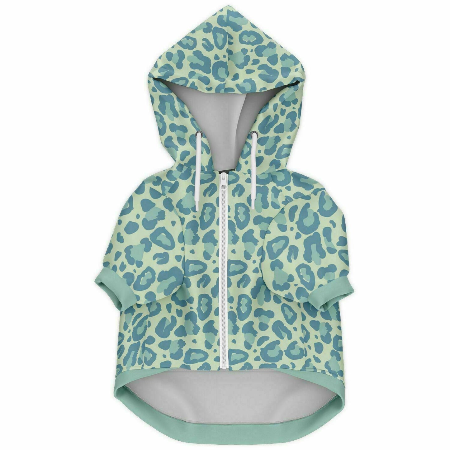 PRETTY-BLUE LEOPARD DOG HOODIE