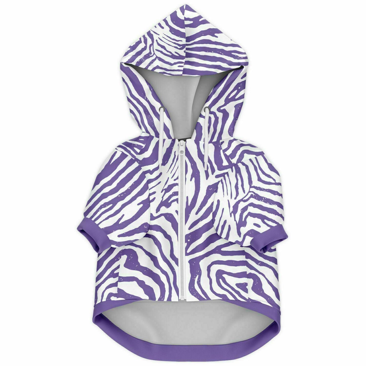 PURPLE ZEBRA DOG HOODIE