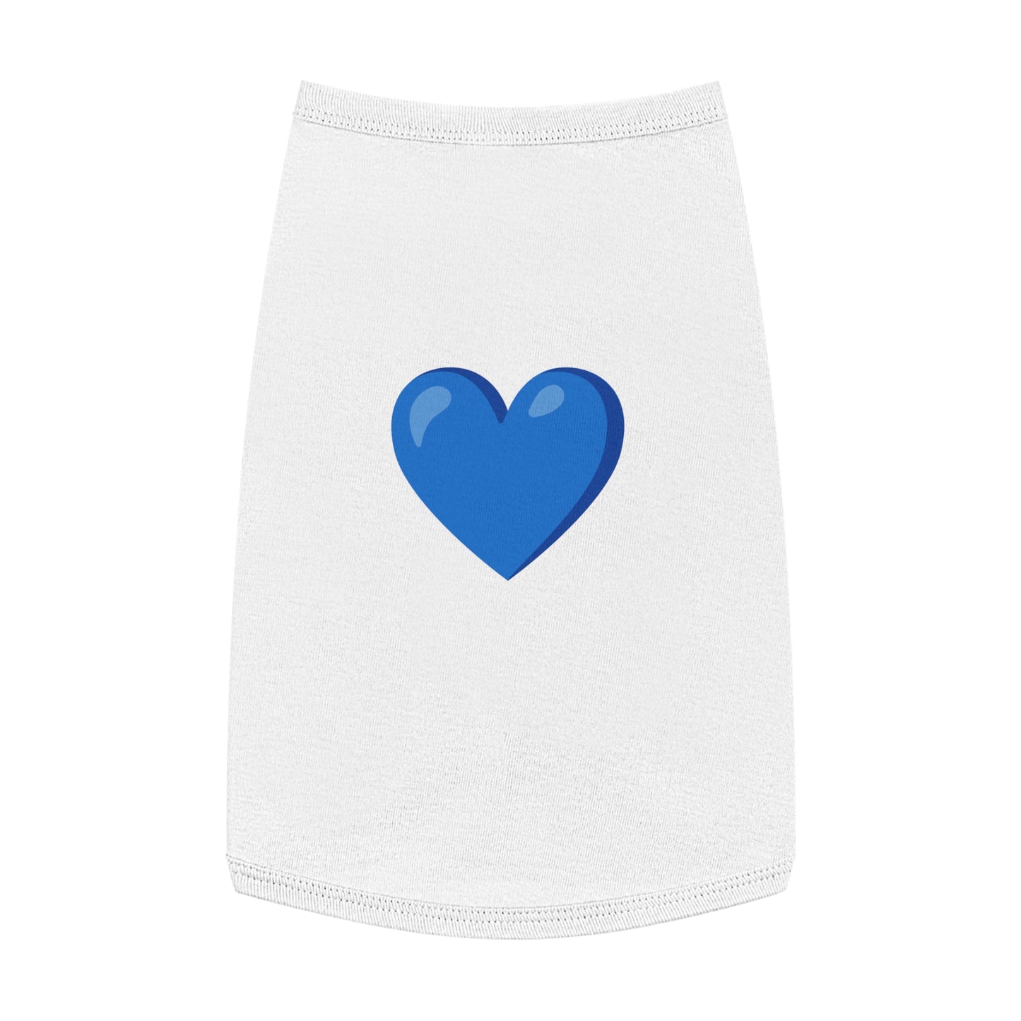 BLUE HEART EMOJI DOG T-SHIRT