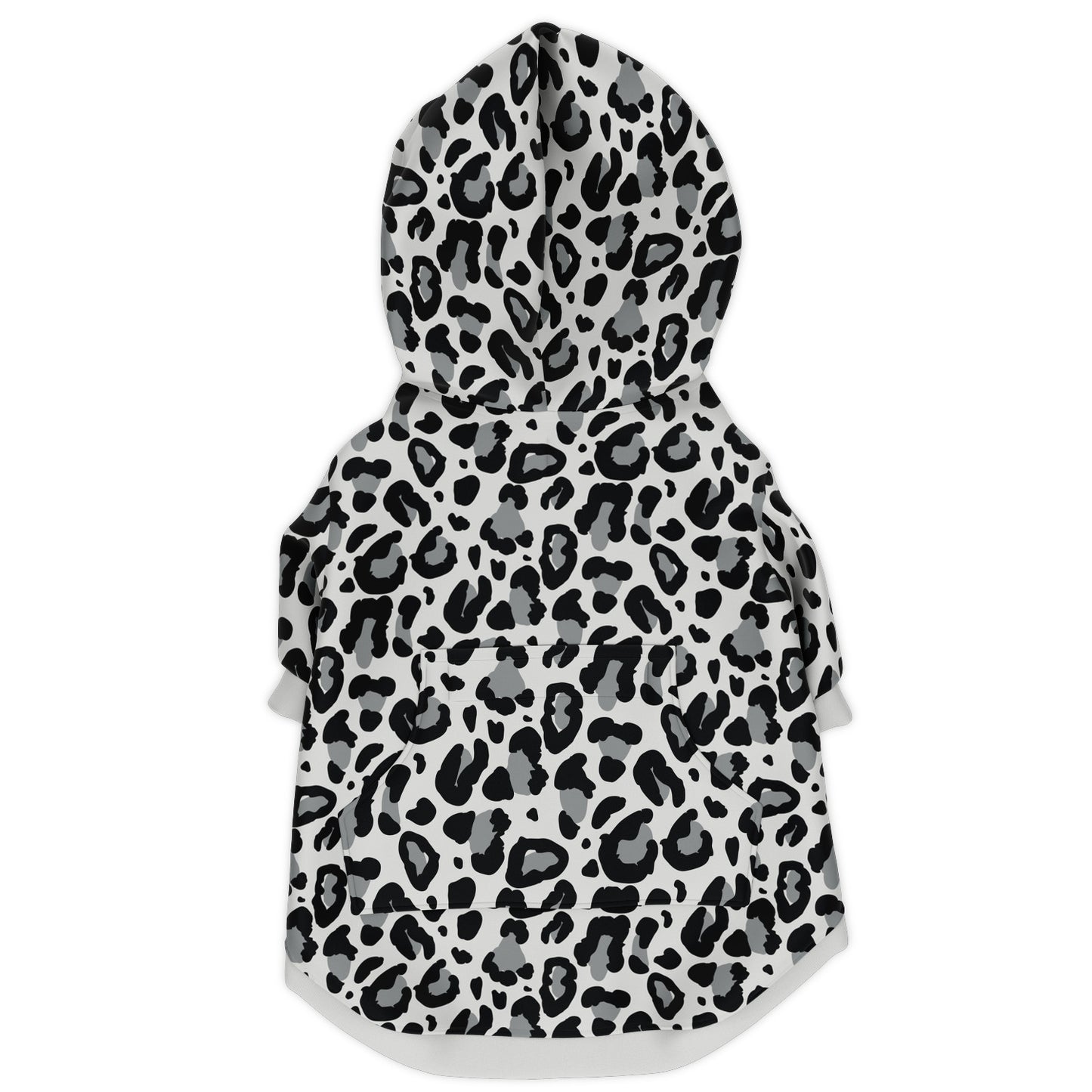 MONOCHROME LEOPARD DOG HOODIE