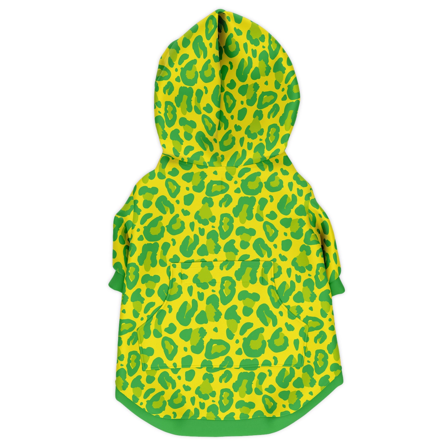 LUMINOUS-GREEN LEOPARD DOG HOODIE